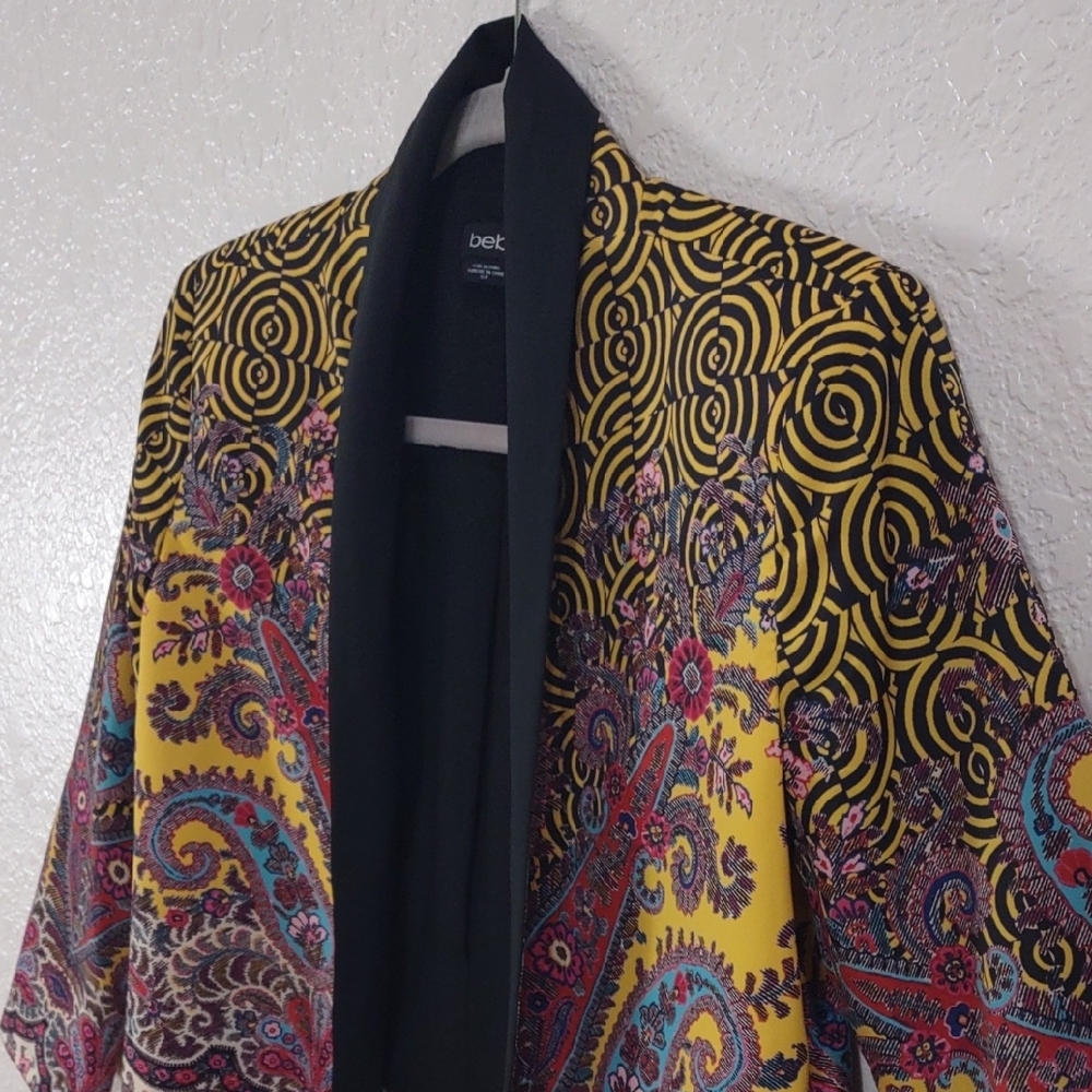 Bebe Women's Vibrant Paisley Blazer, Size S/P - Picture 5 of 16